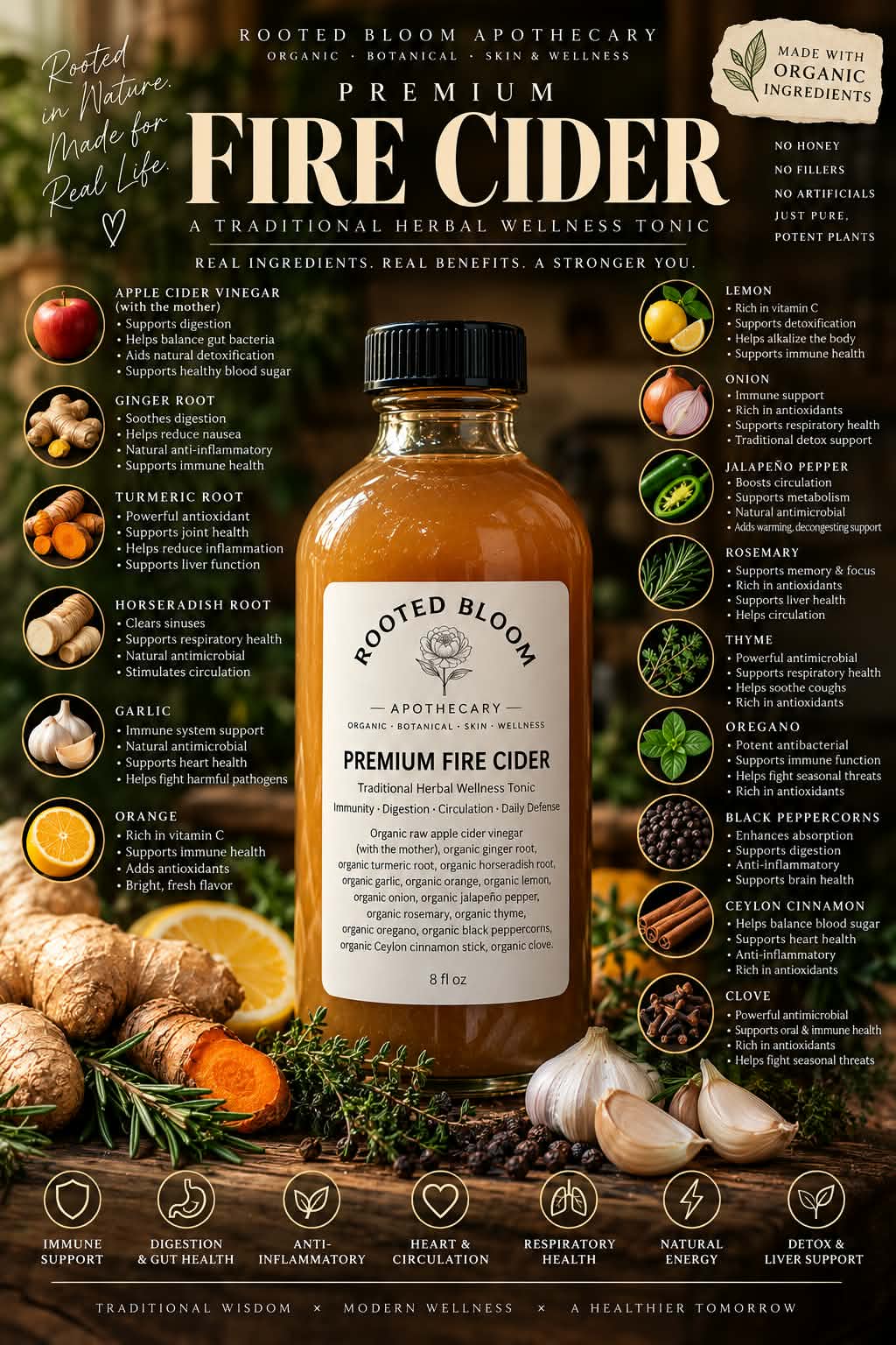Premium Fire Cider 8 oz