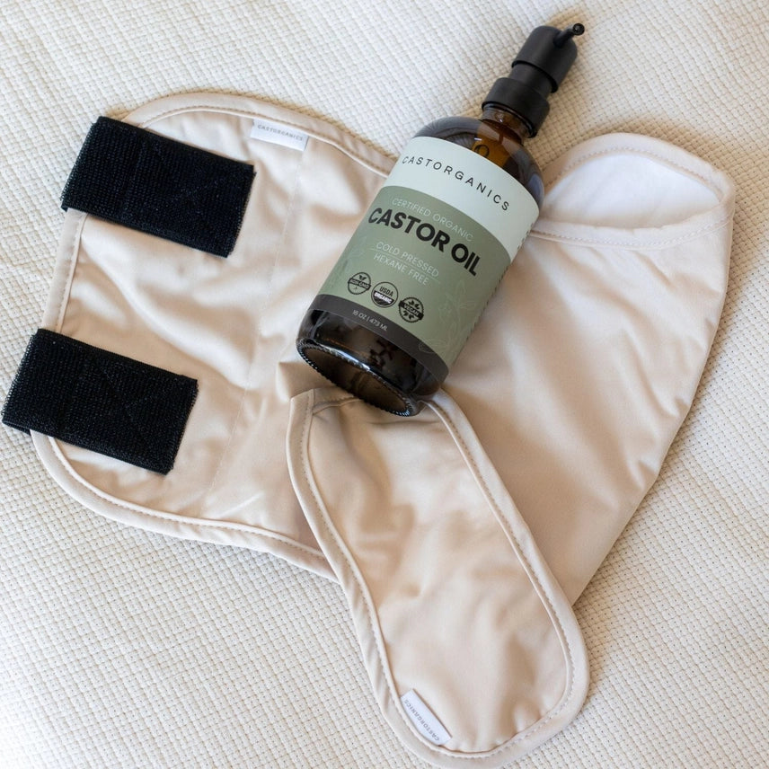 Organic Cotton Castor Oil Pack – Liver/Gut + Thyroid