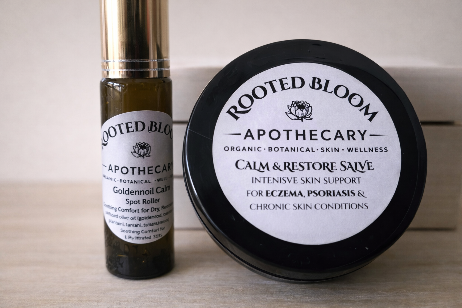 Calm & Restore Skin Support Duo - Salve + Spot Roller