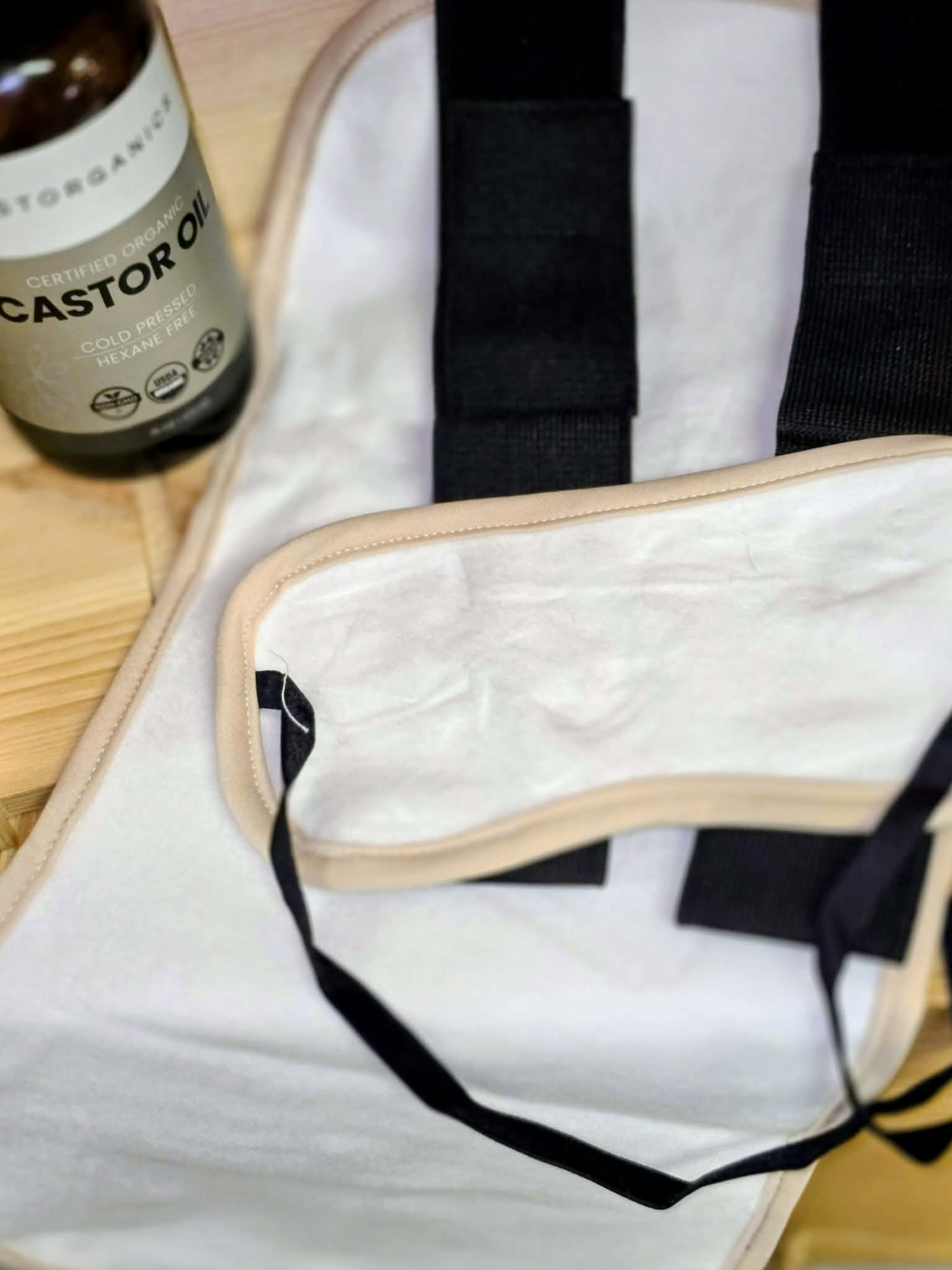 Organic Cotton Castor Oil Pack Set – Abdomen + Thyroid