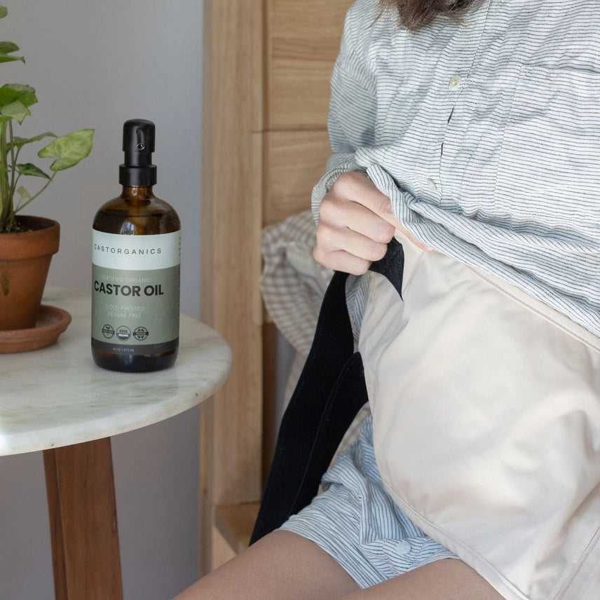 Organic Cotton Castor Oil Pack – Liver/Gut + Thyroid